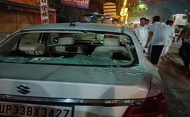 Congress office in Amethi attacked, cars vandalized
