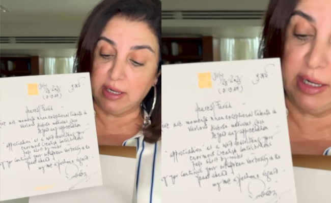 Farah Khan gets a handwritten letter from Amitabh 