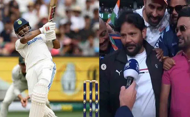Father’s Delight: Nitish Reddy Hits a Century, Cheers from the Stands!
