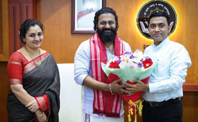Rishab Shetty meets Goa CM Pramod Sawant