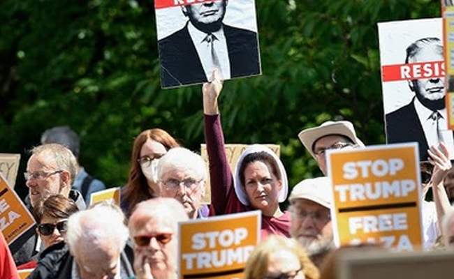 Protests erupt across Scotland over Trump’s visit