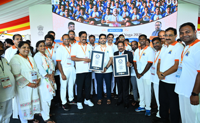 Vizag Yoga event sets new Guinness World Record